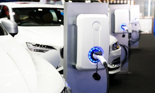 Power supply for electric car charging. Electric car charging station